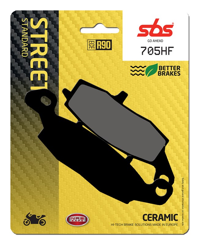 SBS brake pads KH229 street standart ceramic colour black (705HF)